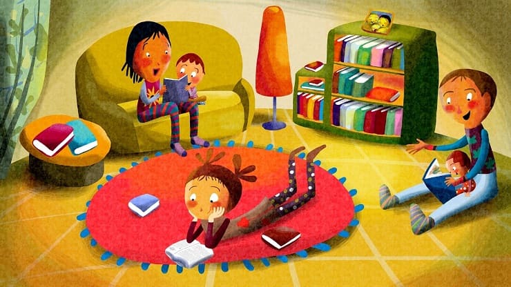 Interacción durante la lectura en los niños